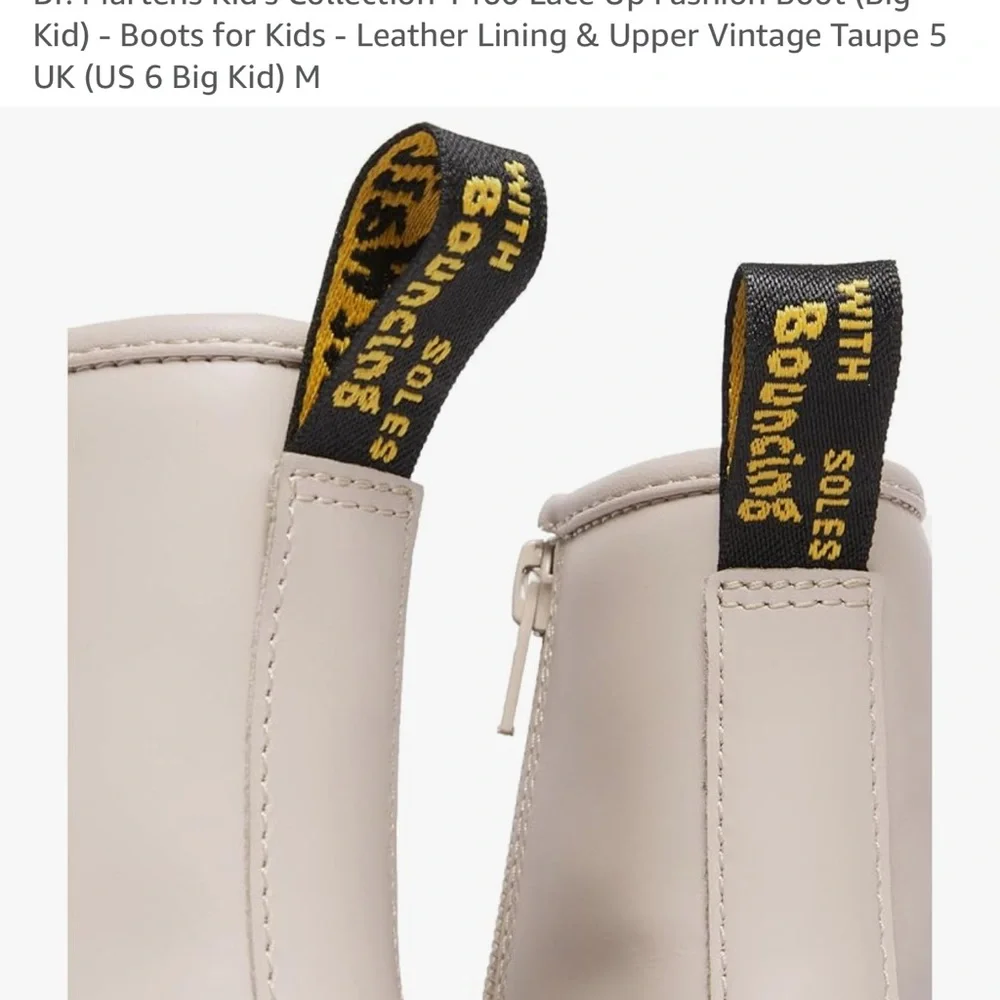 Dr. Martens NWB Kids Size 13 the Romario in‎ vintage taupe boots